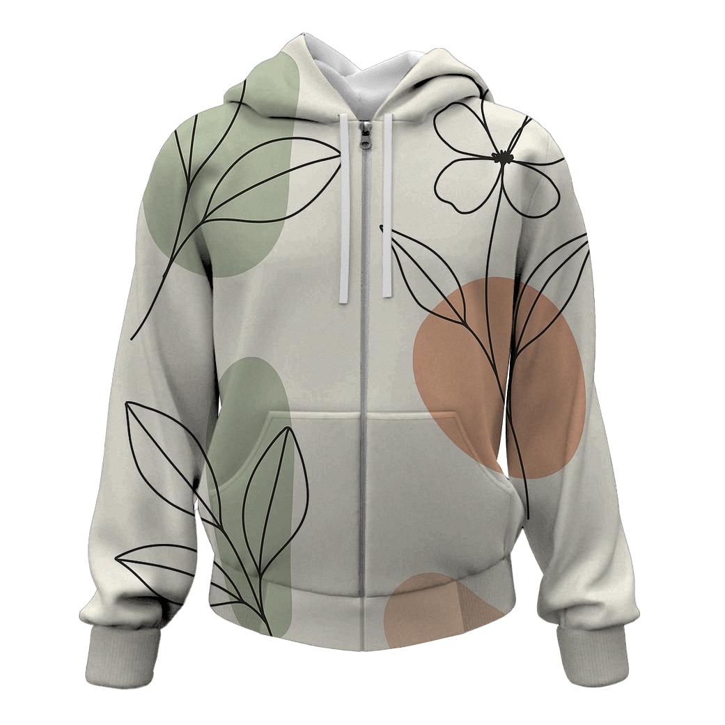 Botanical Line Echo printed hoodies