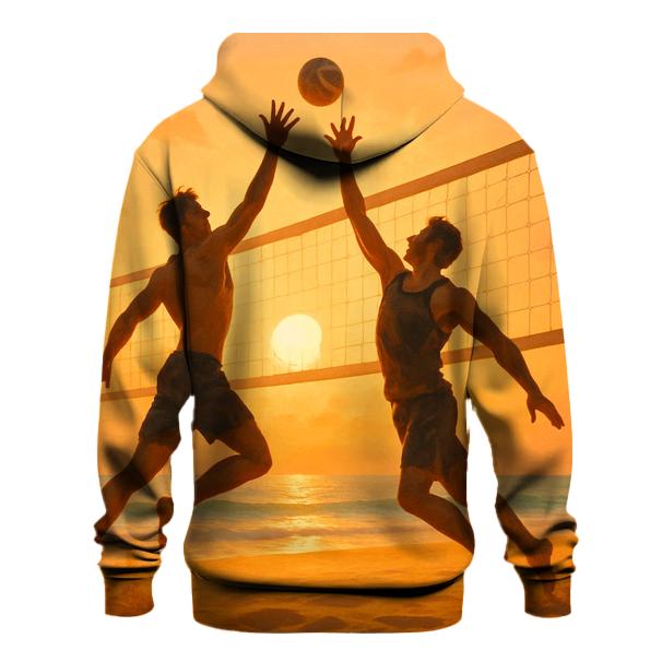 Sunrise Beach Volleyball Duel embroidered hoodies