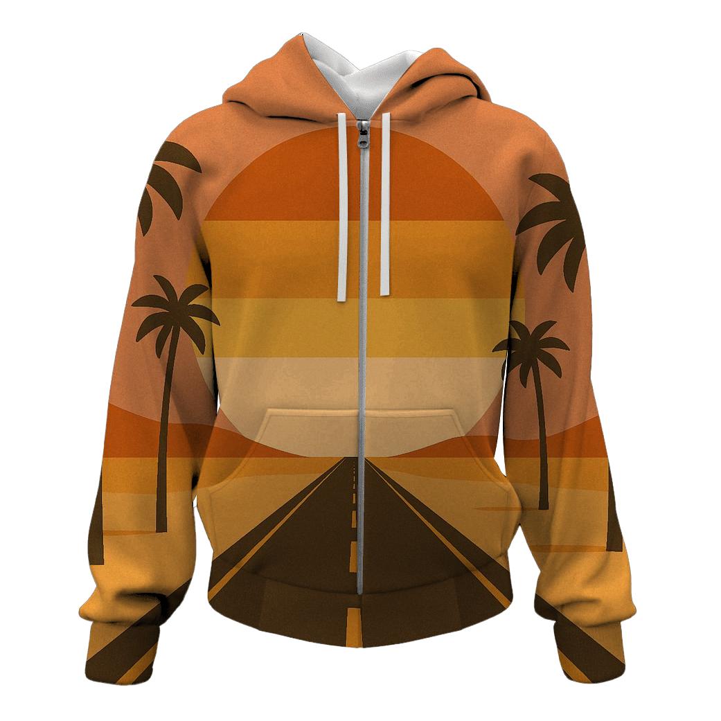 Sunset Boulevard Striped Horizon designer hoodies