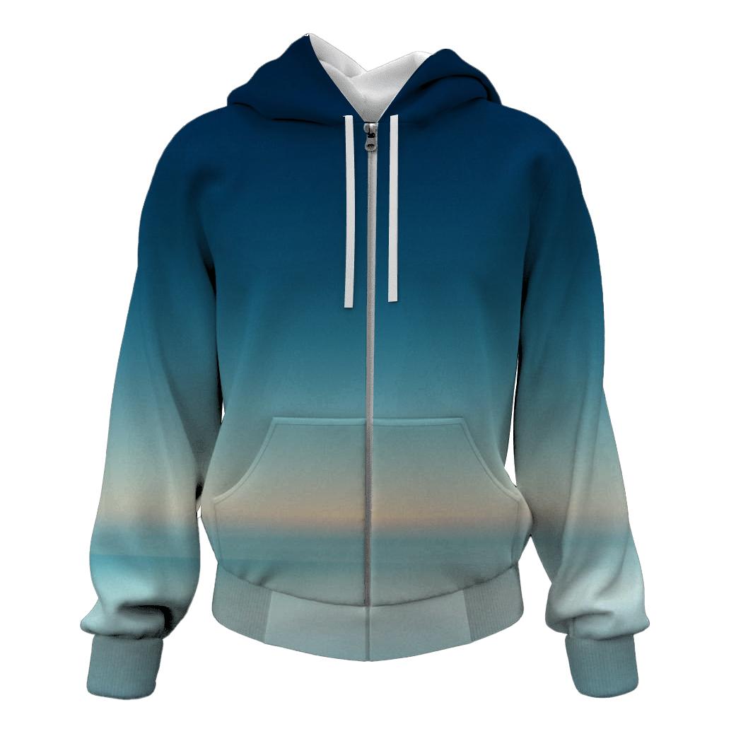 Glacial Dawn Horizon printed hoodies