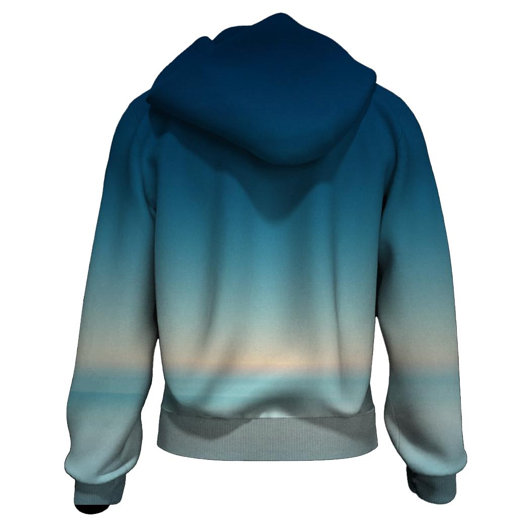 Glacial Dawn Horizon printed hoodies