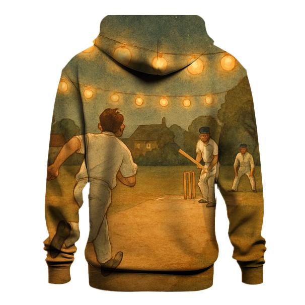 Nighttime Cricket Under Lanterns lightweight hoodies