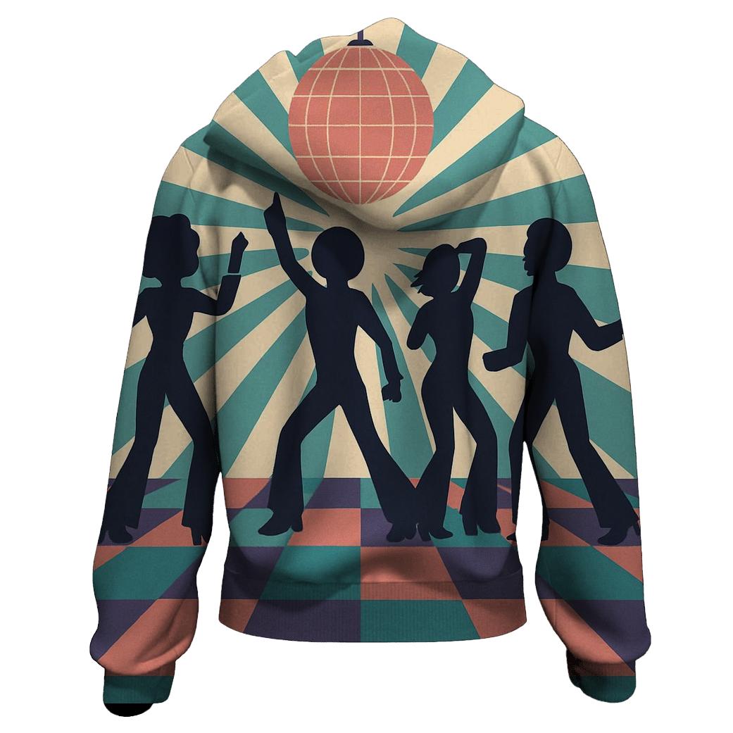 Groovy Checkerboard Dancefloor printed hoodies