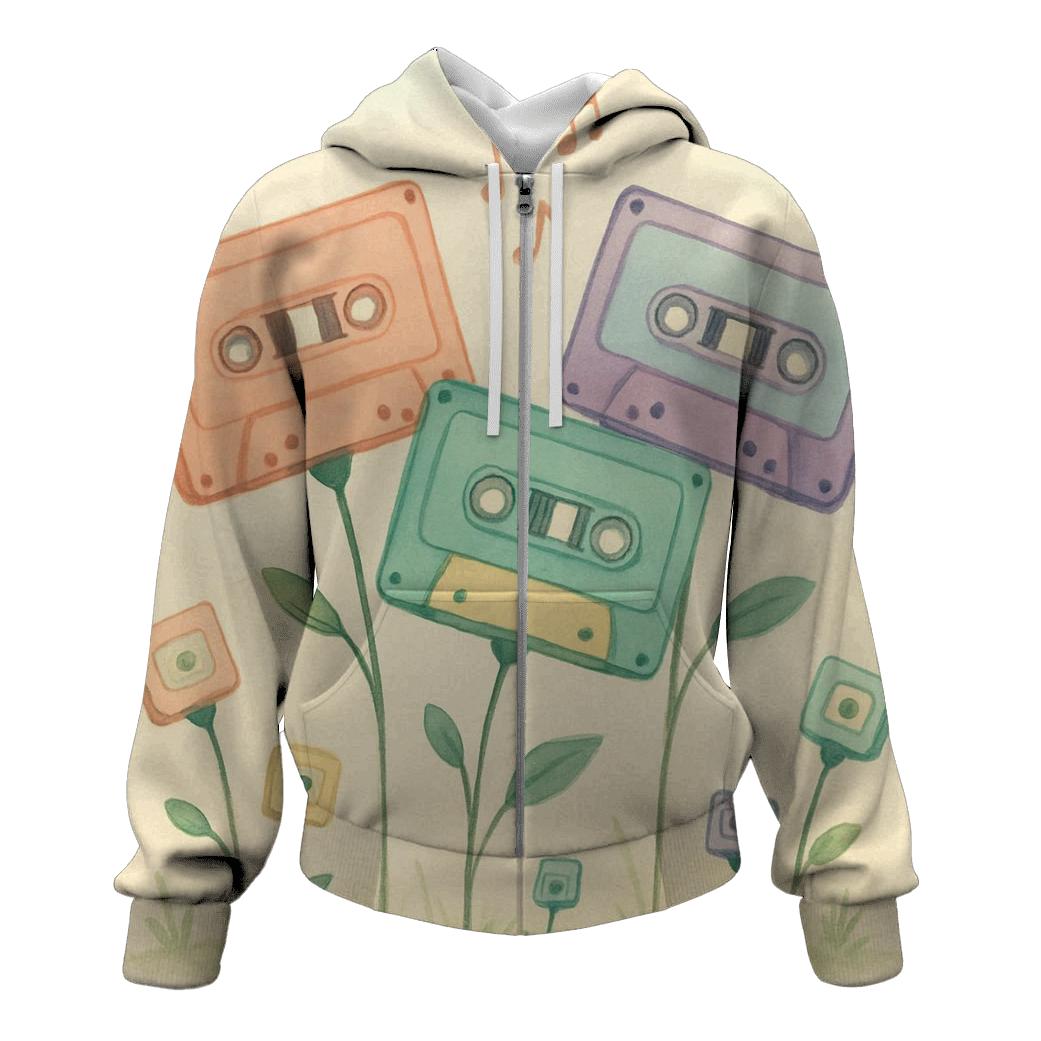 Pastel Cassette Garden premium hoodies