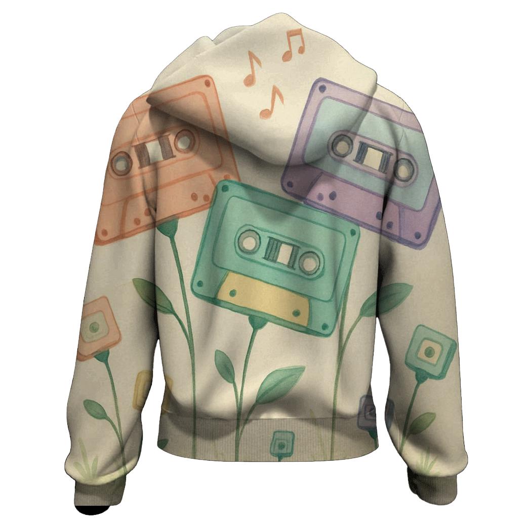 Pastel Cassette Garden premium hoodies