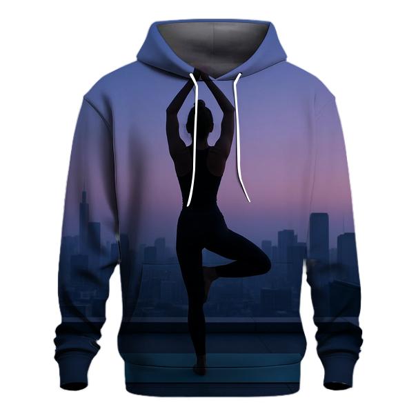 City Rooftop Yoga Flow embroidered hoodies