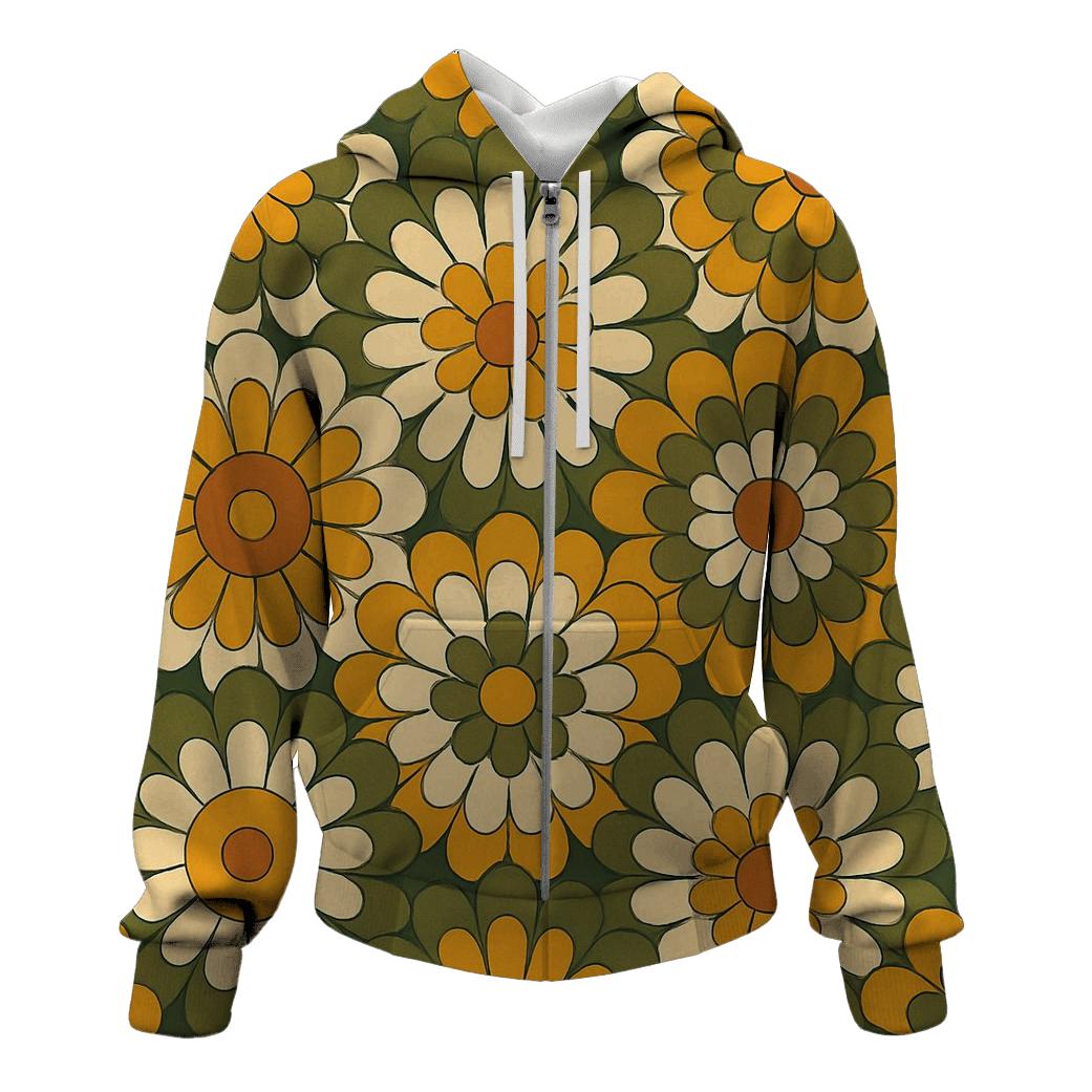 Flower Power Kaleidoscope Rings embroidered hoodies