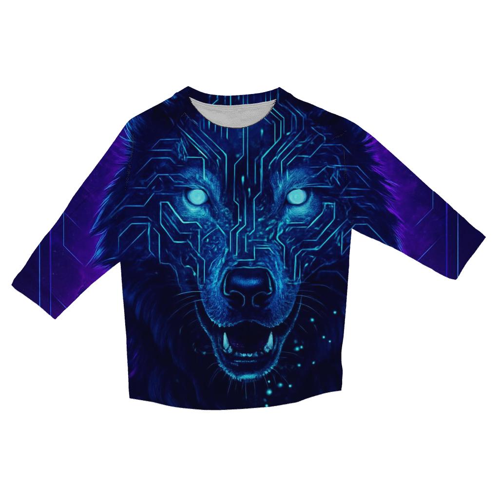 Lunar Circuit Alpha Wolf personalized 3/4 sleeve tees