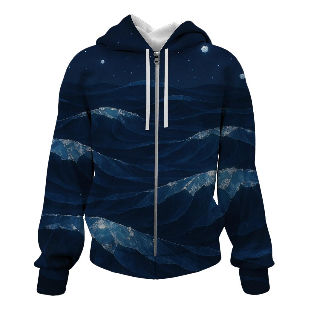 Midnight Crystal Tides hoodies fashion