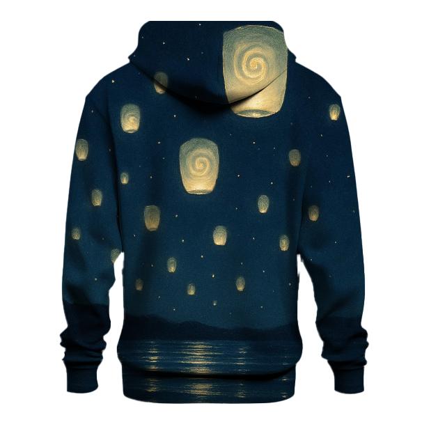 Celestial Drift Lanterns graphic hoodies