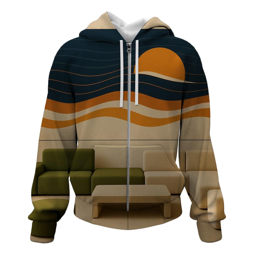 Futuristic Lounge Synth Waves pullover hoodies
