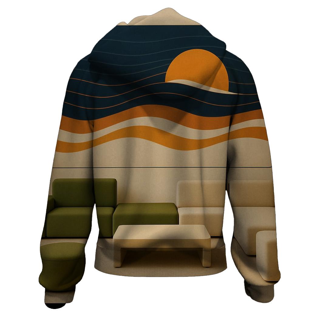 Futuristic Lounge Synth Waves pullover hoodies