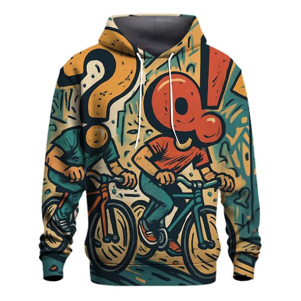 Balloon Headed Bicycle Chase heavyweight hoodies