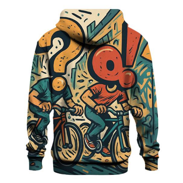 Balloon Headed Bicycle Chase heavyweight hoodies