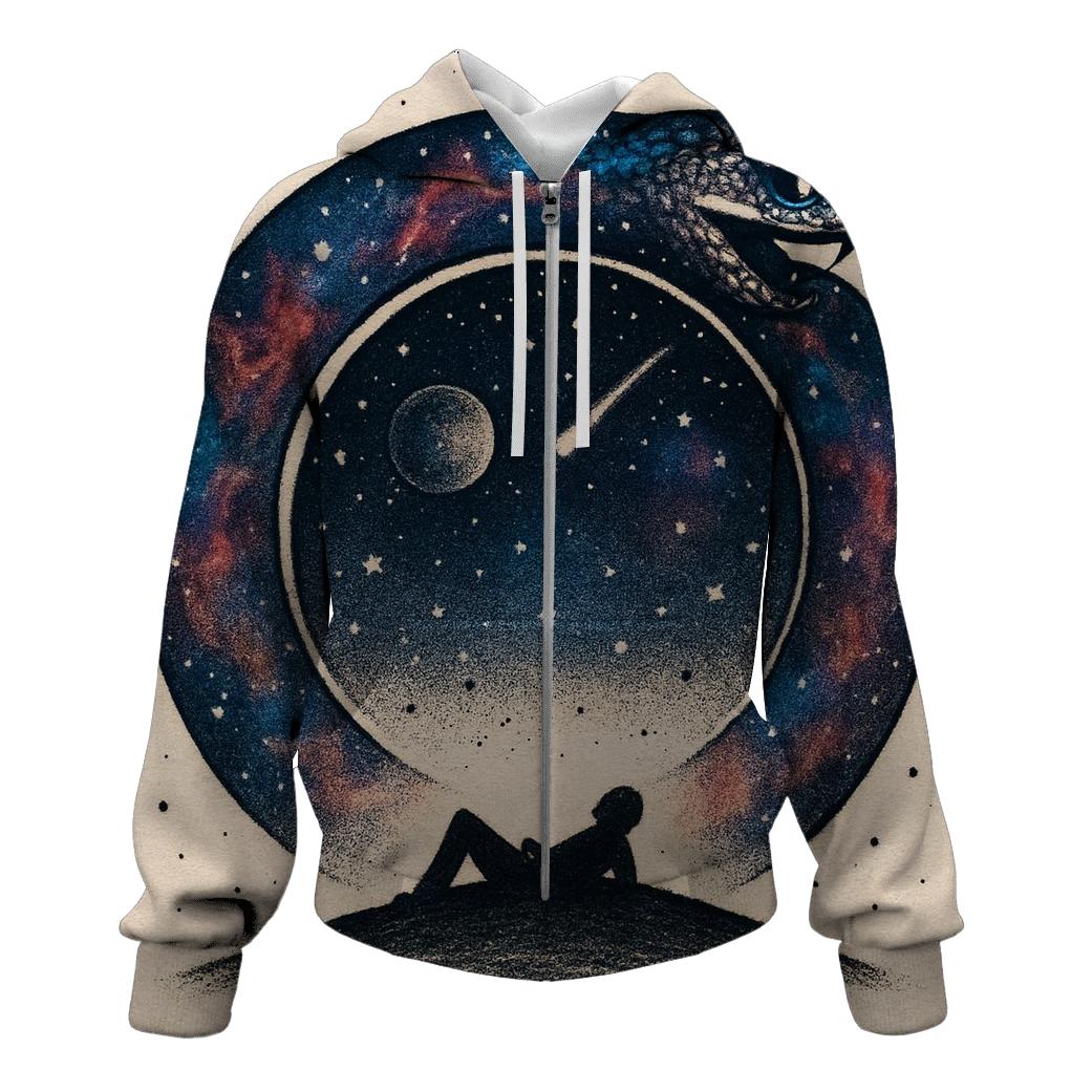 Stargazer Astral Ouroboros designer hoodies