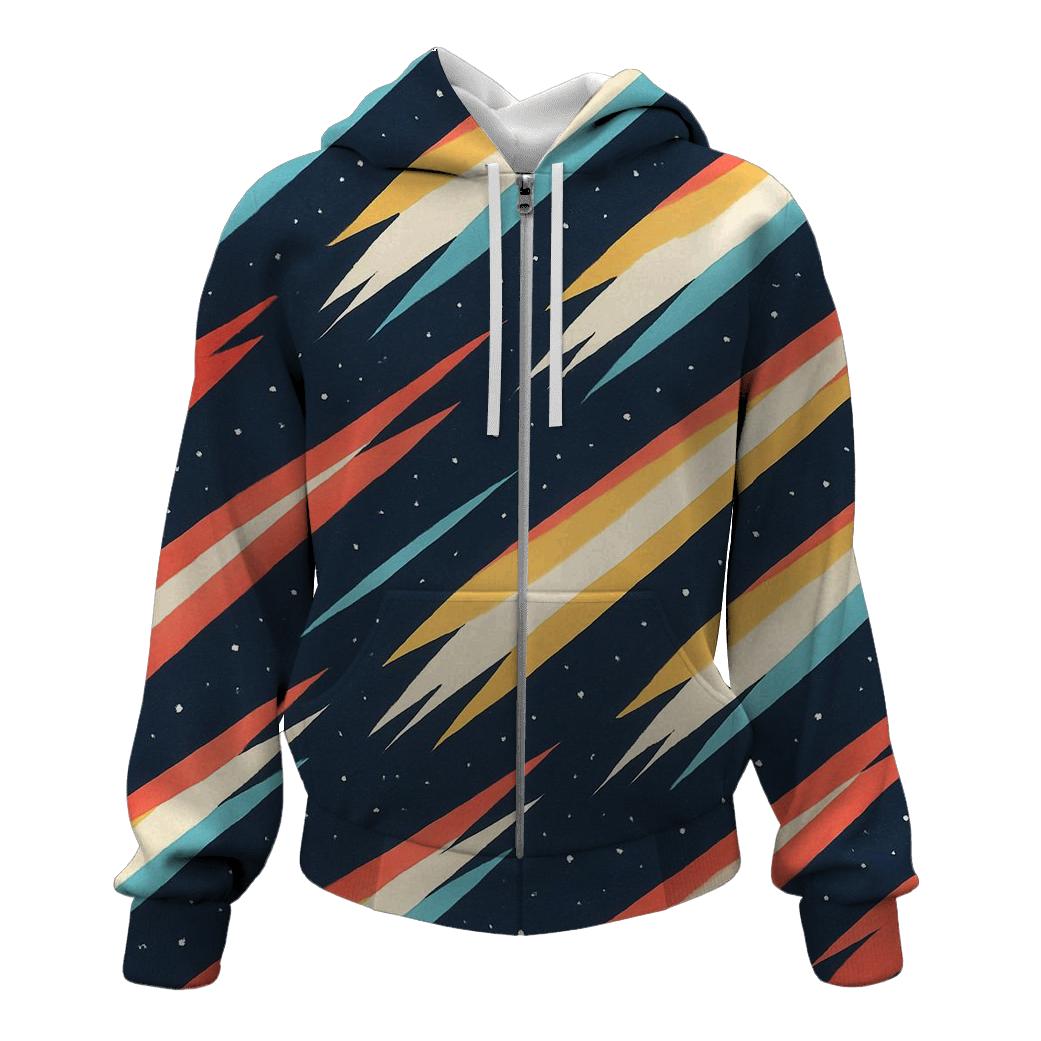 Comet Trail Fan Field embroidered hoodies
