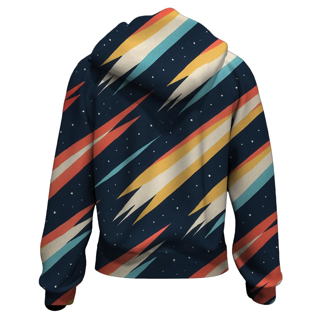 Comet Trail Fan Field embroidered hoodies