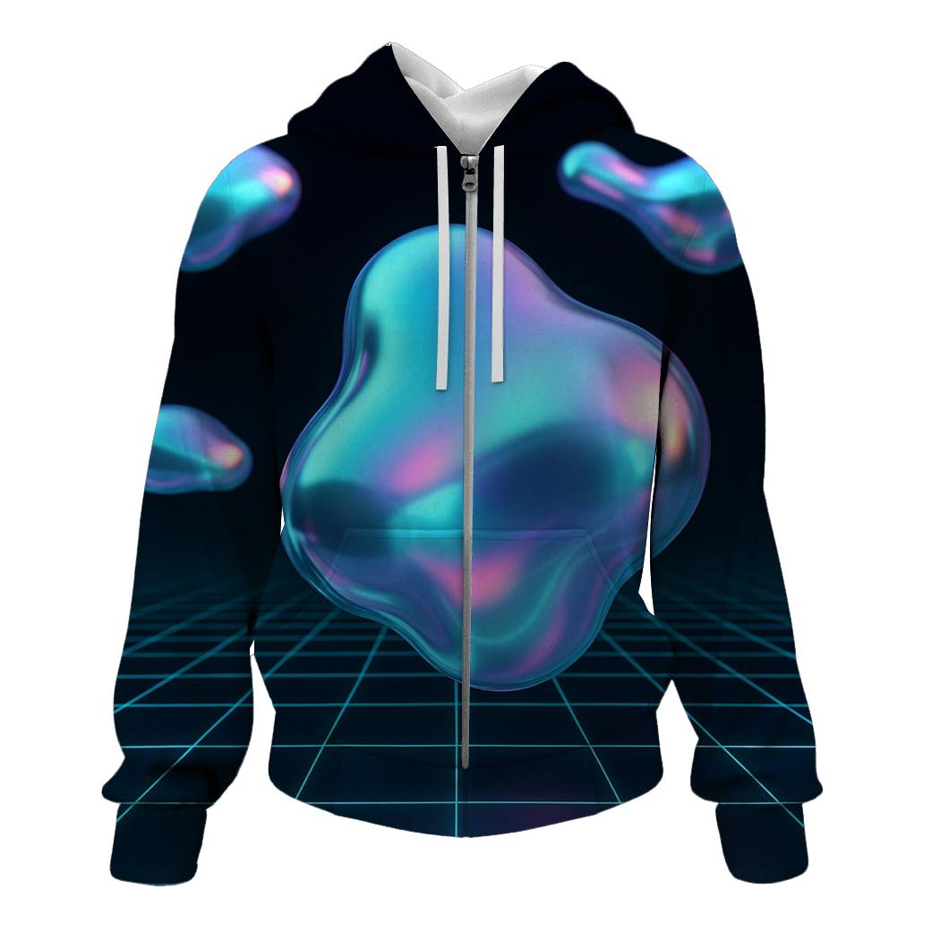 Holographic Liquid Grid hoodie styles