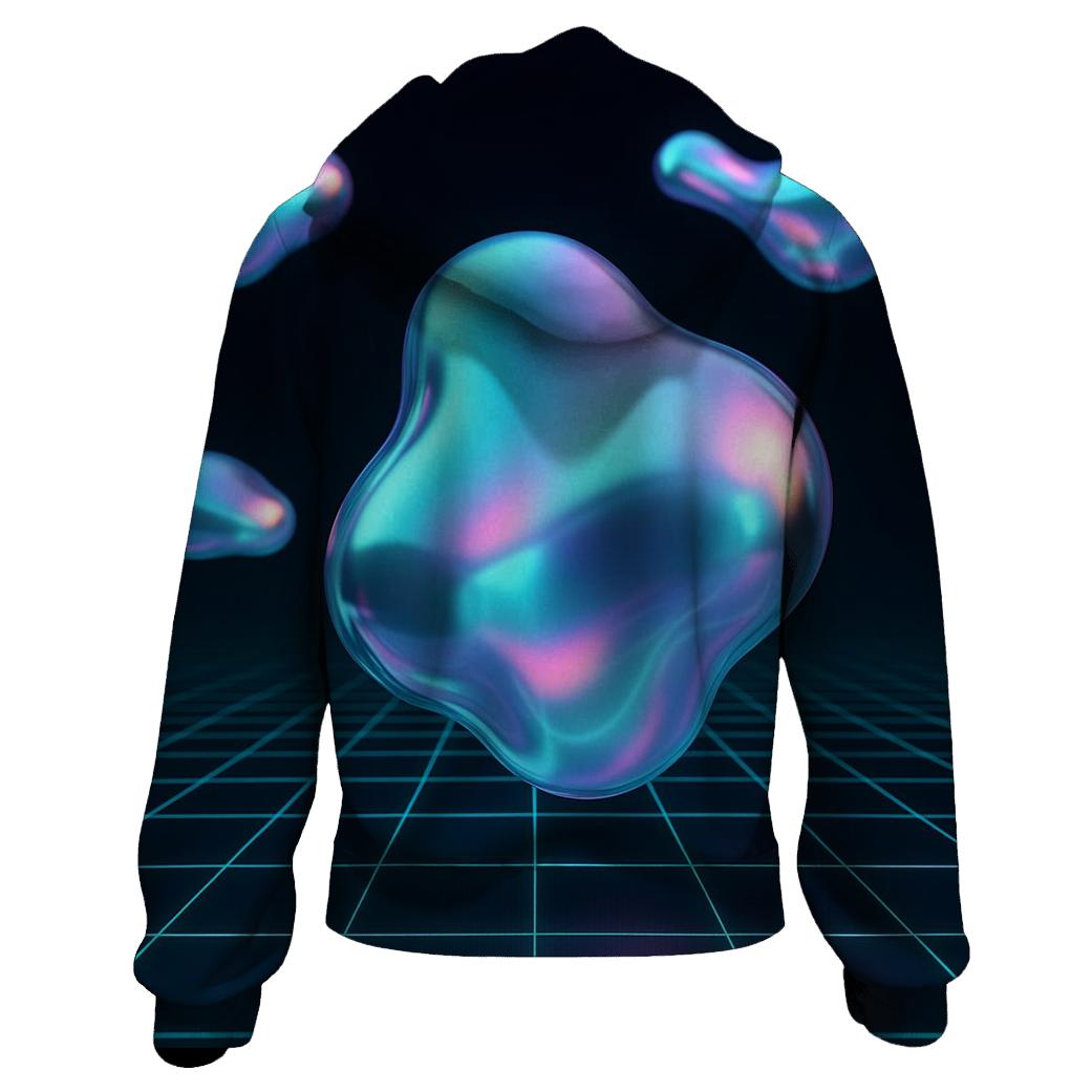 Holographic Liquid Grid hoodie styles