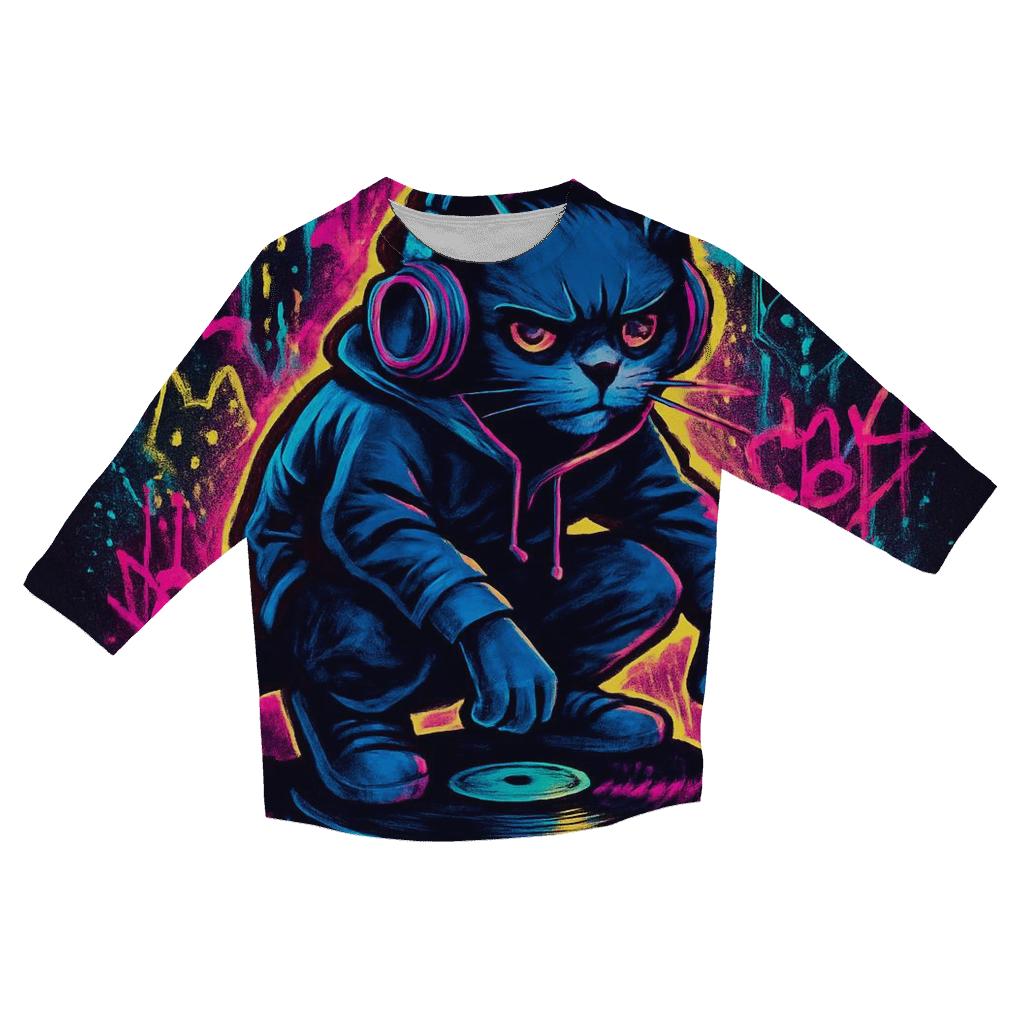 Graffiti Alley DJ Cat custom 3/4 sleeve shirts