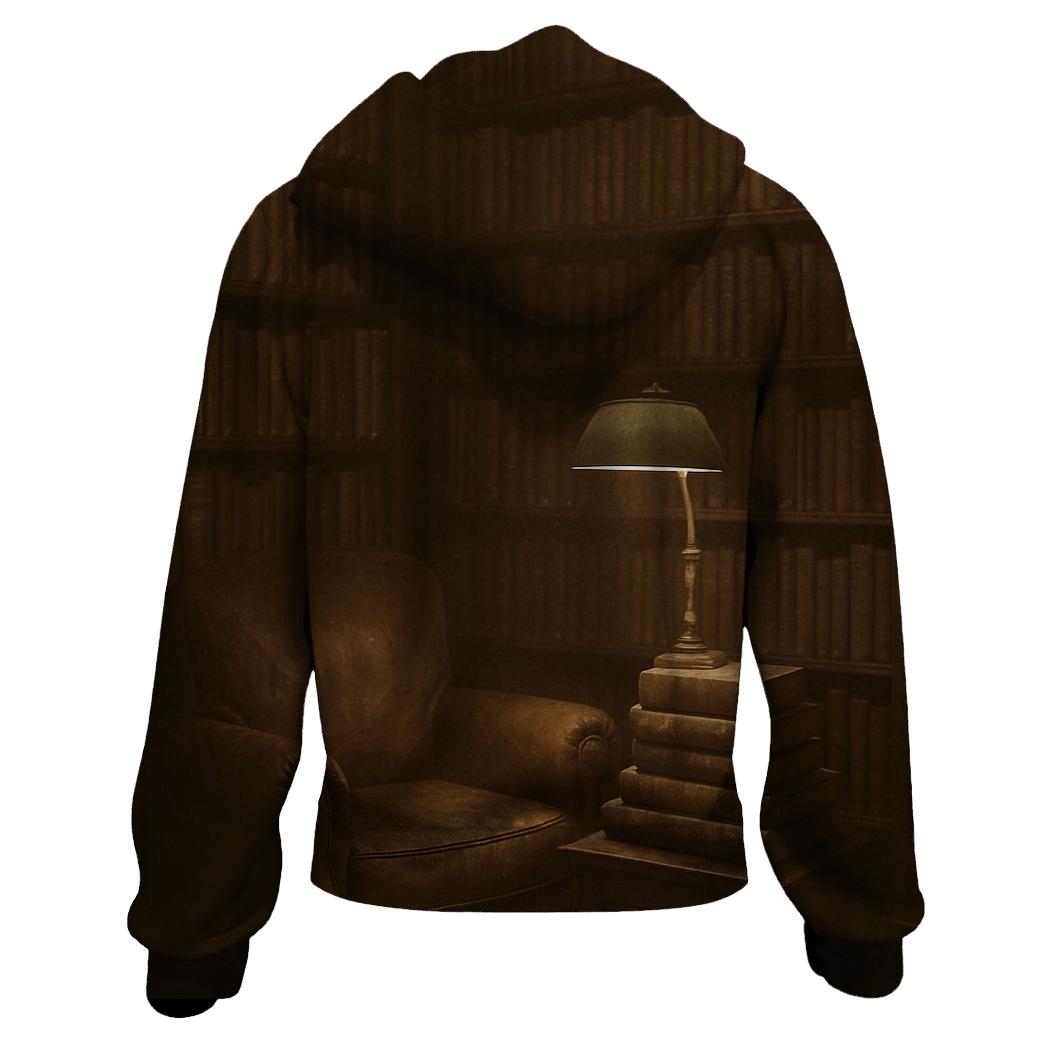 Vintage Library Reading Nook lightweight hoodies