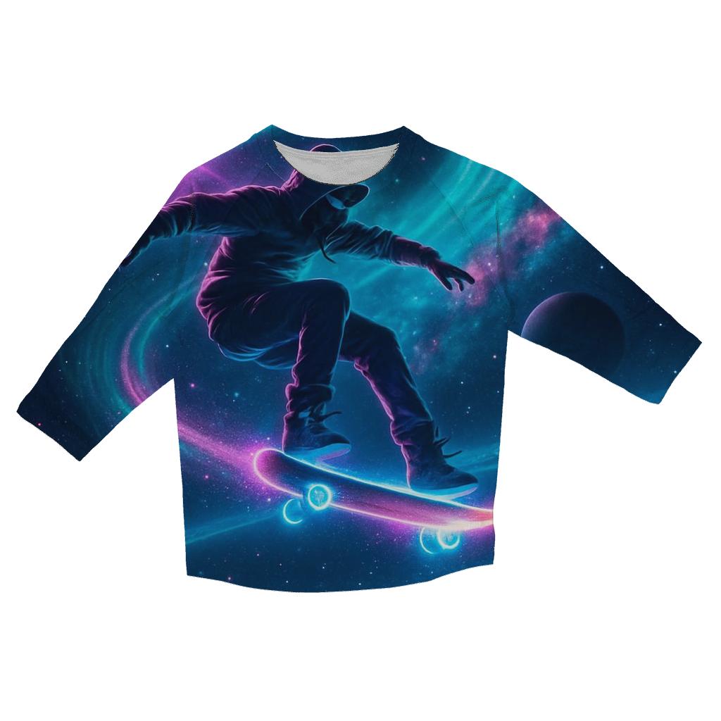 Neon Comet Skater designer 3/4 sleeve blouses