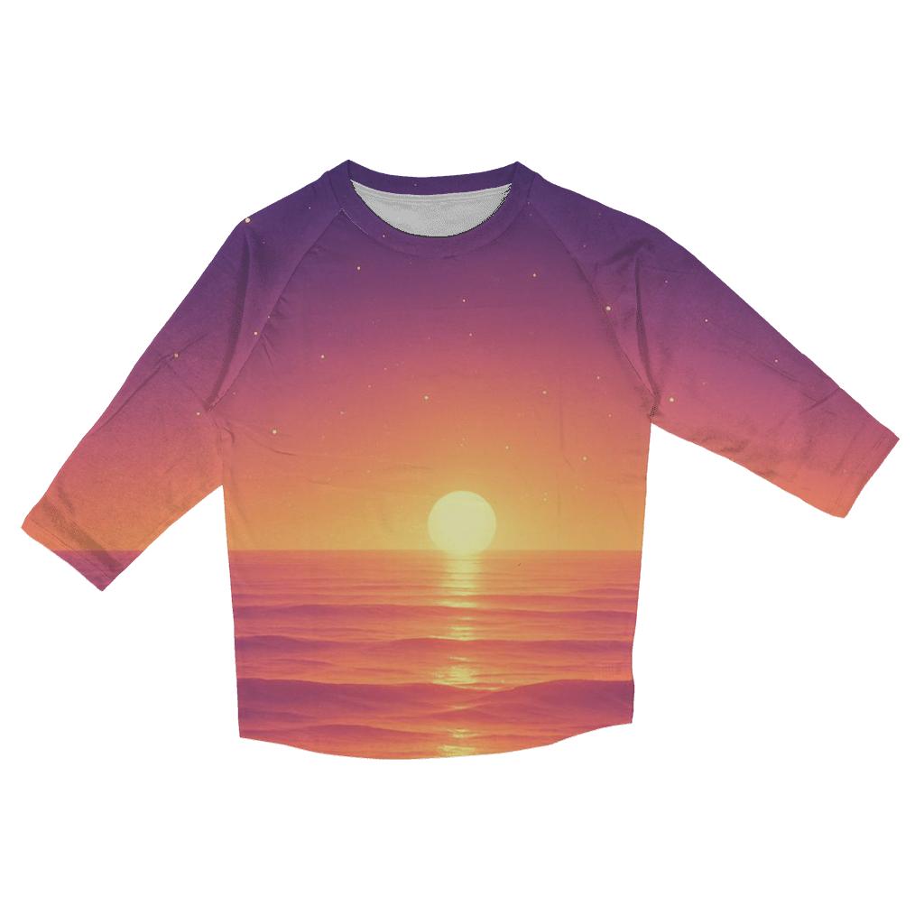 Solar Tides At Dusk personalized 3/4 sleeve tees