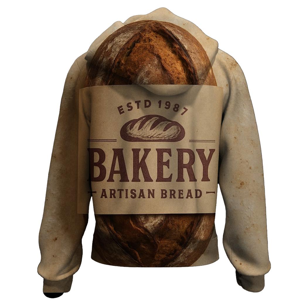 Old World Bakery Paper Wrap zip-up hoodies