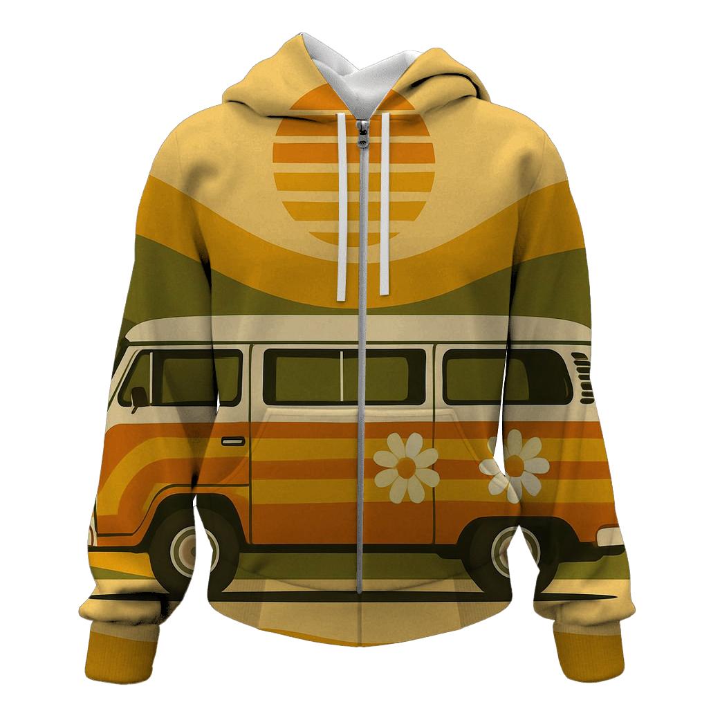 Groove Bus Road Trip Scene designer hoodies
