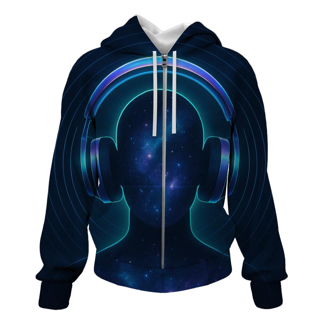 Holographic Headphone Halo hoodie styles
