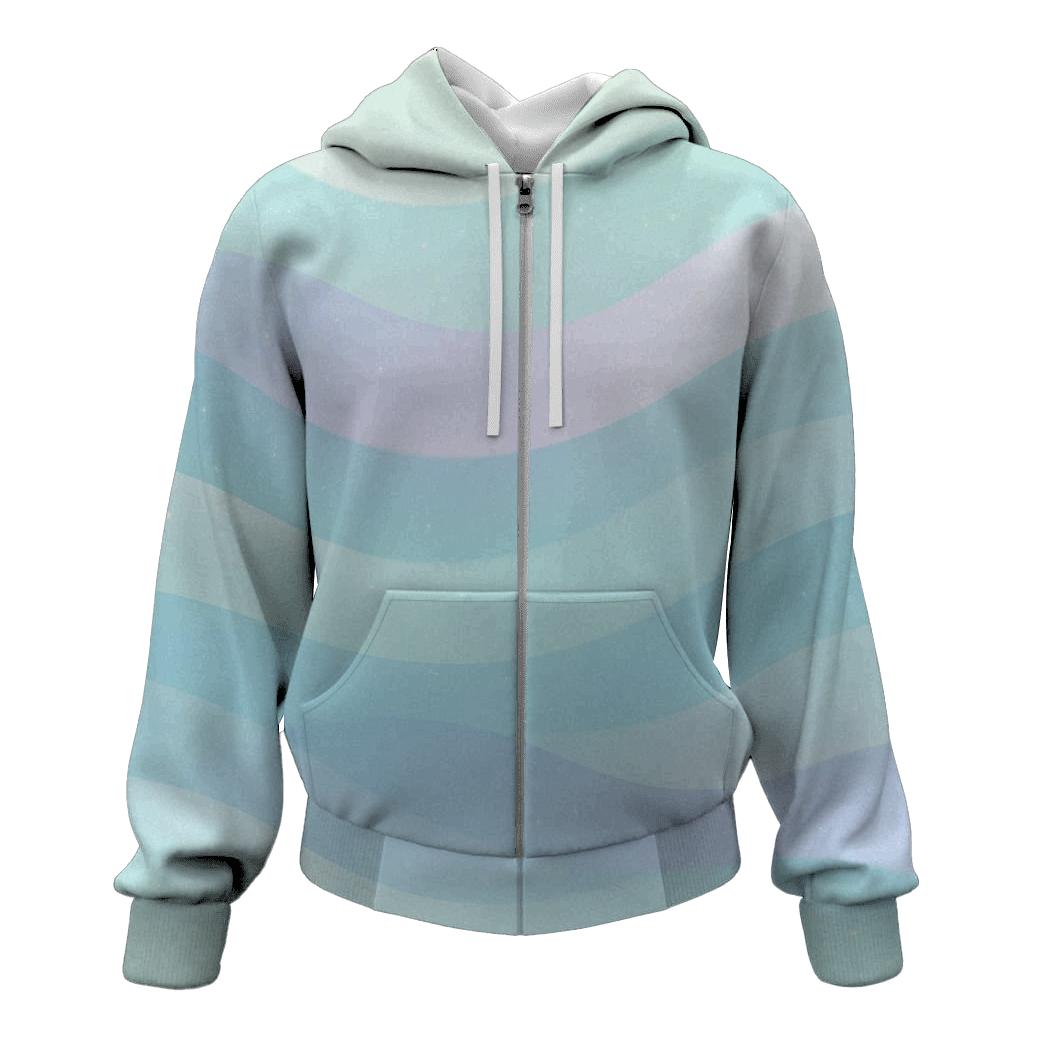Pastel Opal Shimmer Wave lightweight hoodies