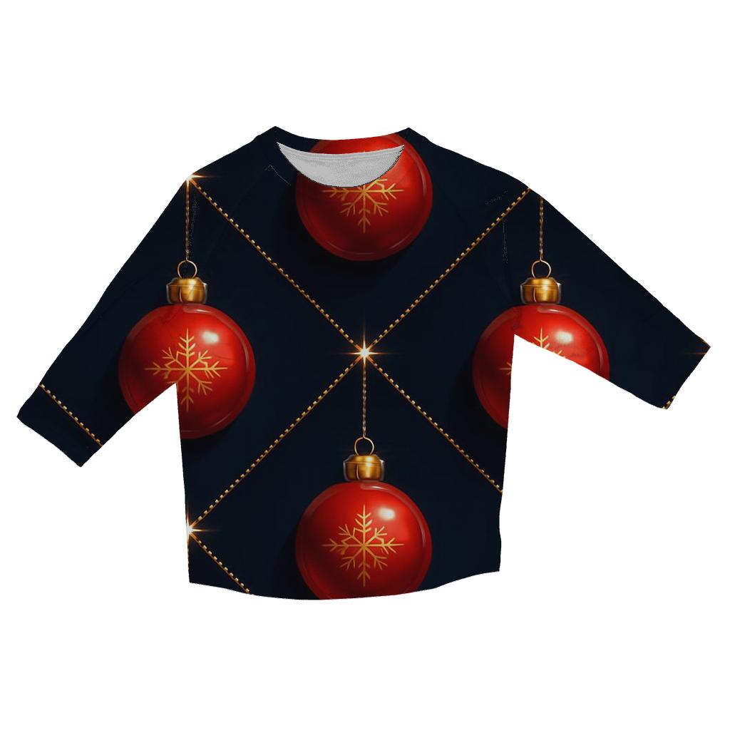 Crimson Ornaments Lattice On Midnight Sky personalized 3/4 sleeve tees