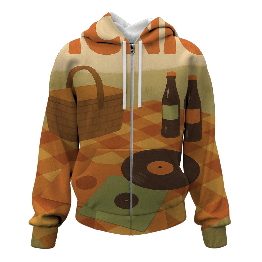 Seventies Summer Picnic Poster custom hoodies