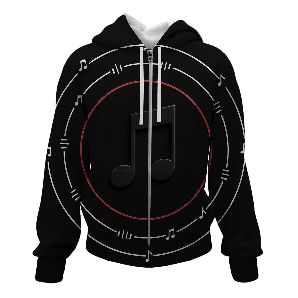 Minimal Note Orbit lightweight hoodies