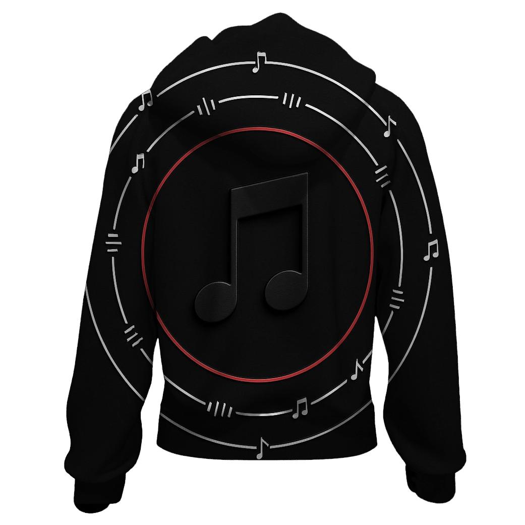 Minimal Note Orbit lightweight hoodies