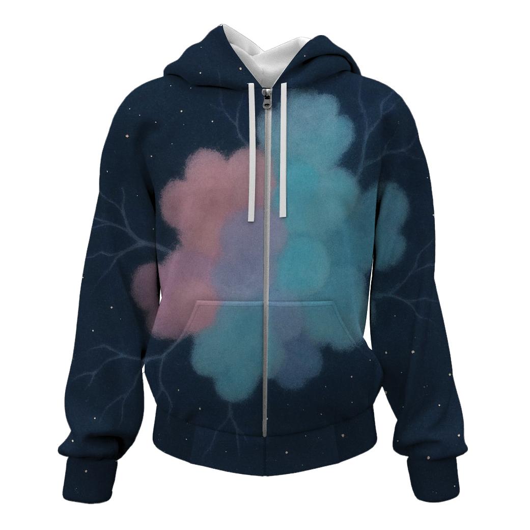Nebula Knot Cluster Panel heavyweight hoodies