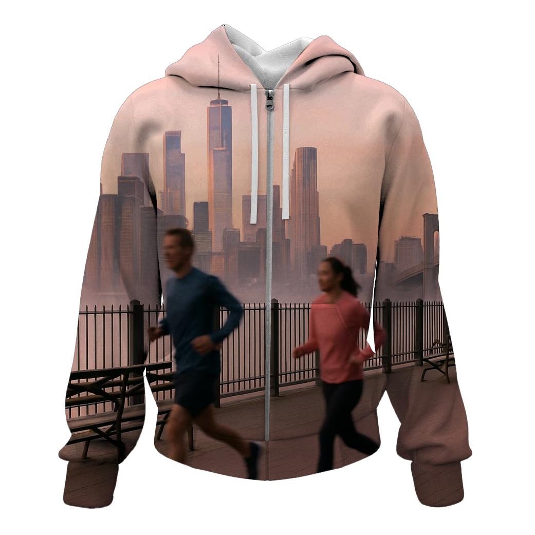 Early Morning Joggers On Brooklyn Heights Promenade hoodie trends