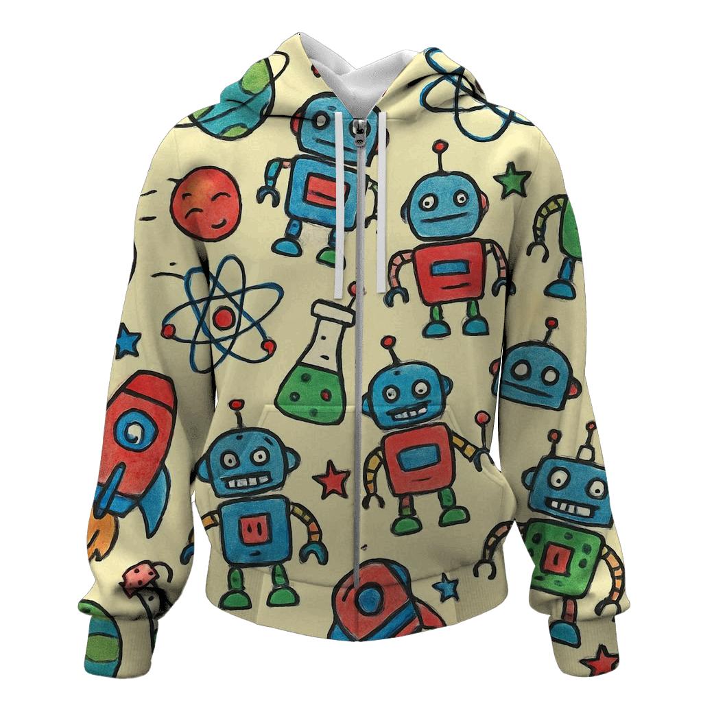 Playful Science Doodle Universe custom hoodies