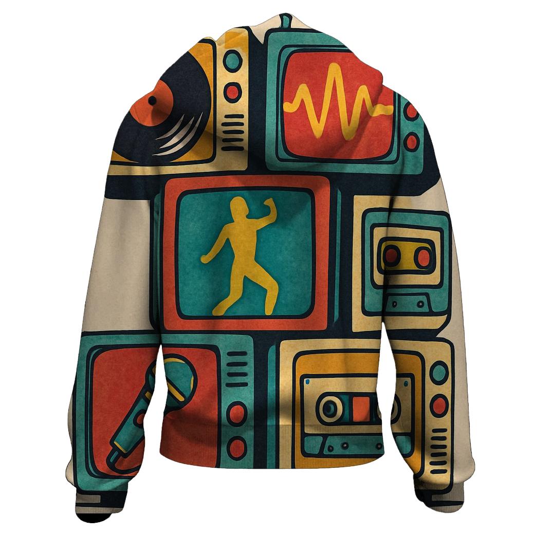 Retro TV Music Marathon printed hoodies