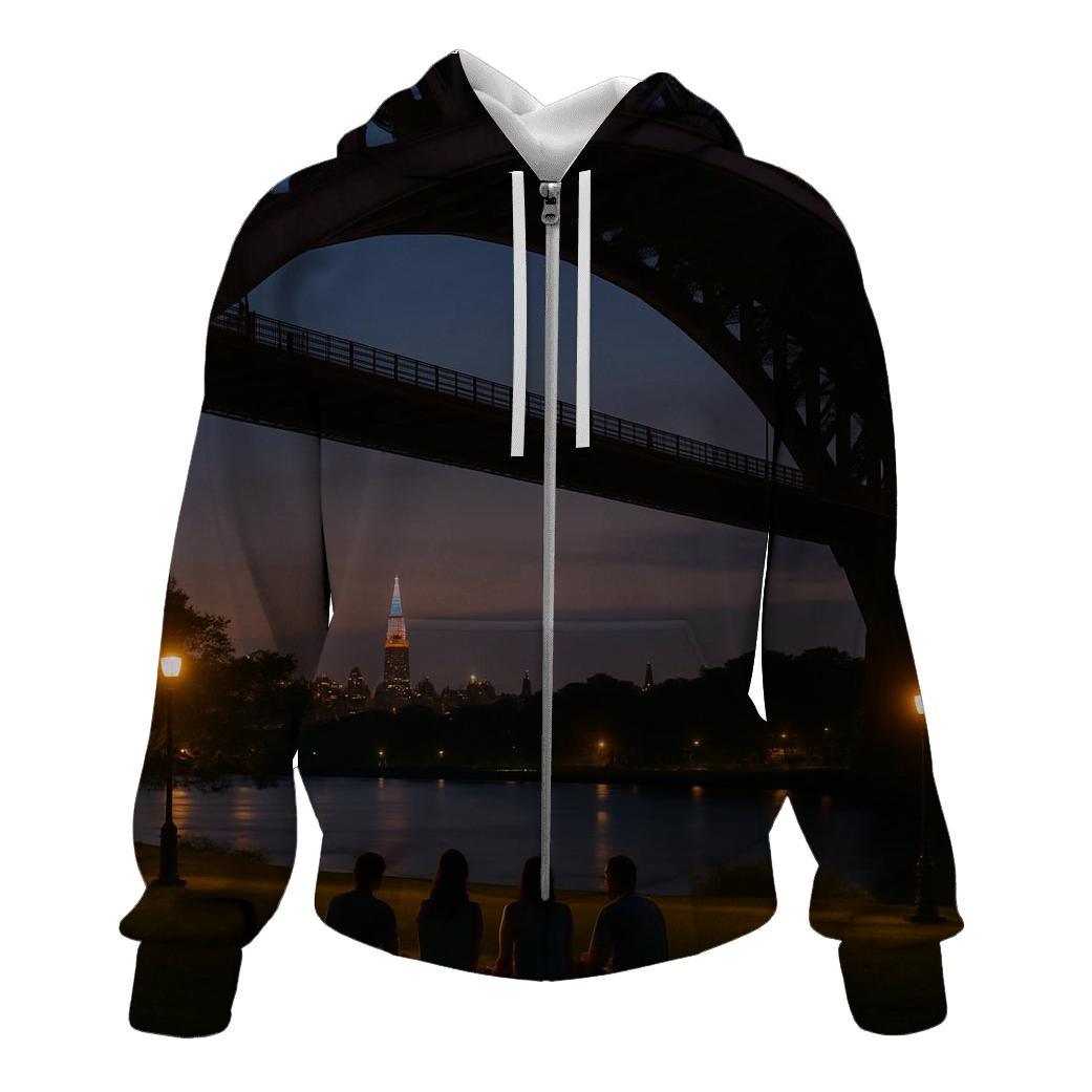 Astoria Park Night Picnic With Distant Midtown Glow hoodie trends