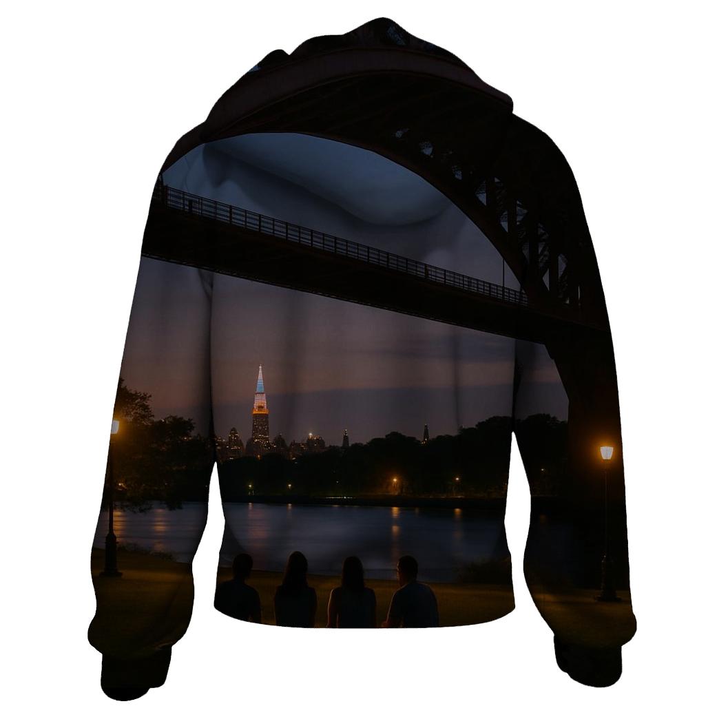 Astoria Park Night Picnic With Distant Midtown Glow hoodie trends