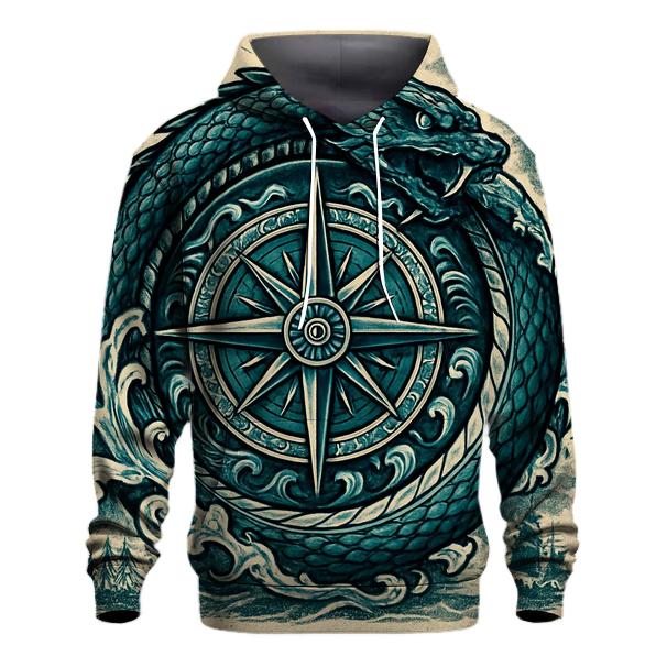 Ocean Tide Ouroboros Compass hoodie styles