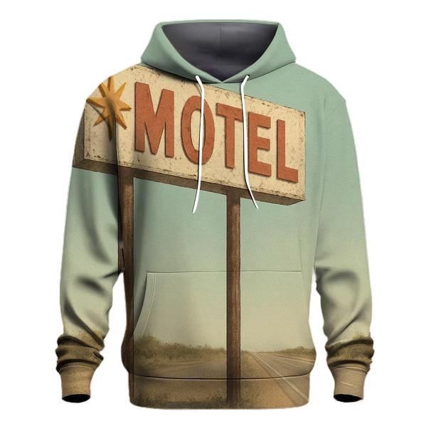 Retro Motel Roadside Marquee heavyweight hoodies
