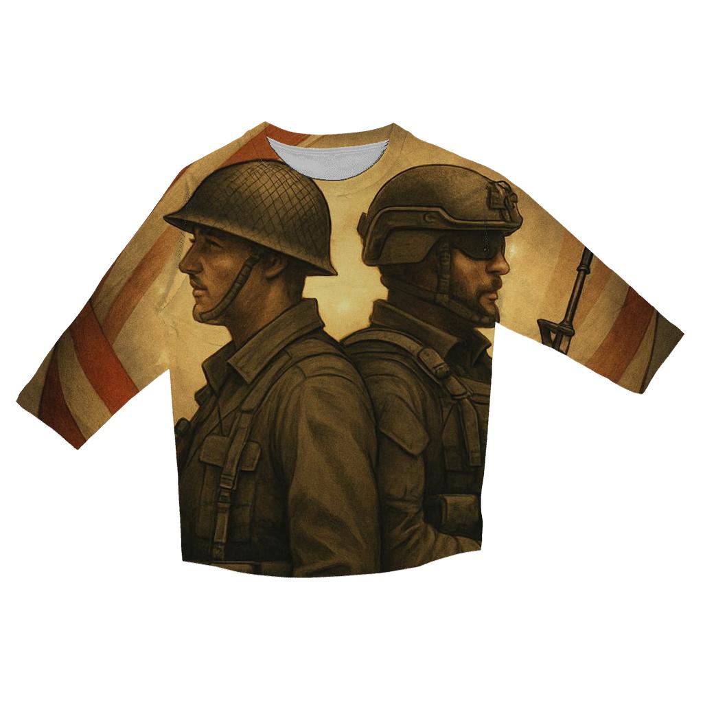 Brothers In The Stripes fashion 3/4 sleeve shirts