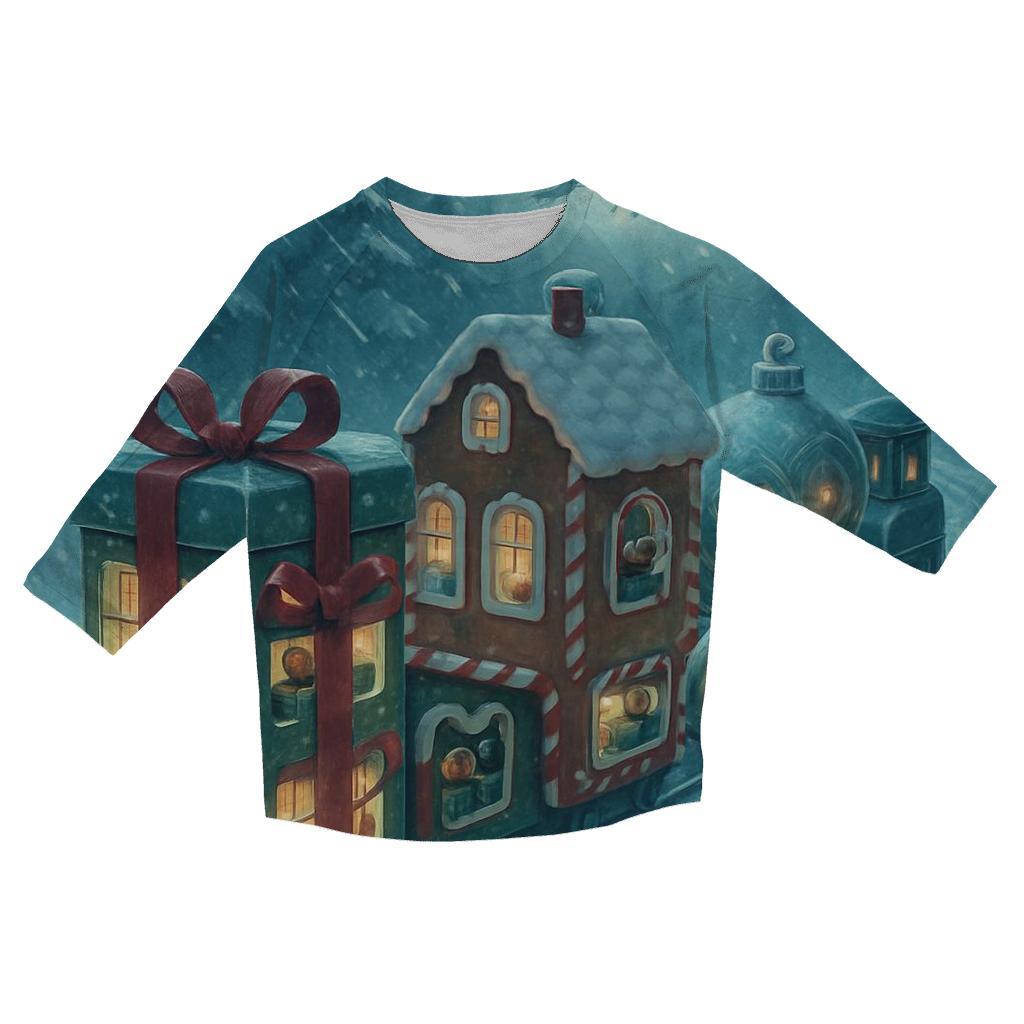 North Pole Commuter Train trendy 3/4 sleeve tops