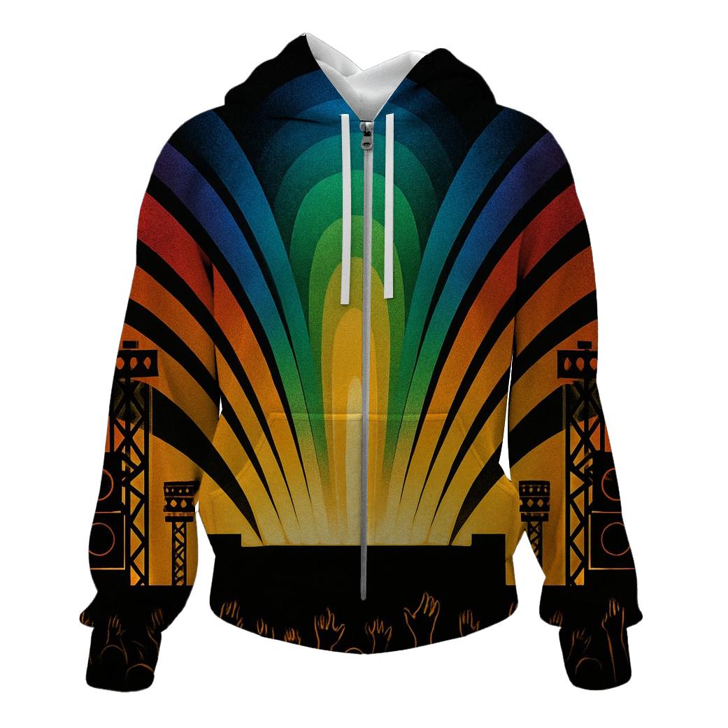 Rainbow Stage Silhouette printed hoodies