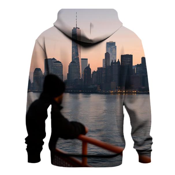 Harbor Ferry Dawn Approach To Lower Manhattan hoodie styles
