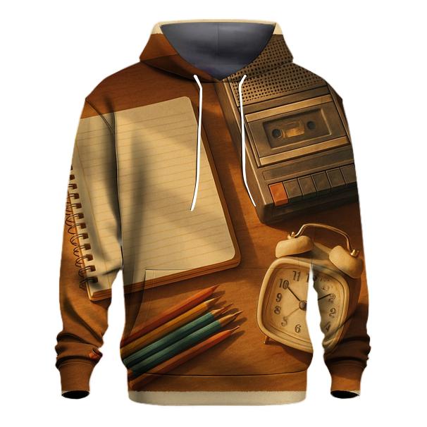 Vintage Homework Desk Study Scene hoodie styles