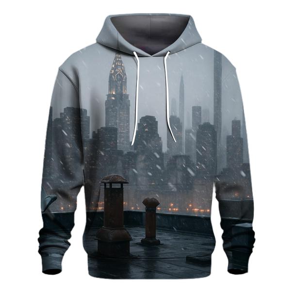 Snow Squall Over Midtown From Queens Rooftop designer hoodies