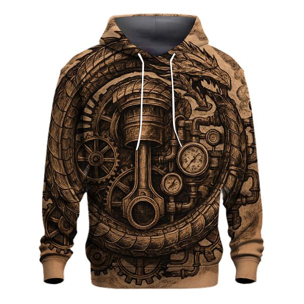 Mechanical Dragon Ouroboros Engine pullover hoodies